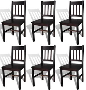 Komplet 6 Krzeseł Drewnianych Wenge L6-M61 - Krzesła Komplet 6 Krzeseł Drewnianych Wenge L6-M61 - Krzesła - miniaturka - grafika 1
