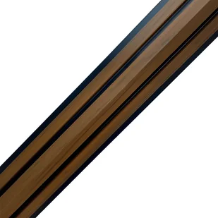 Deska Kompozytowa Narożna Lamelowa DUO Teak/Czarny - dł. 2,9 m - Elewacje - miniaturka - grafika 1