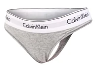 Majtki damskie - CALVIN KLEIN MAJTKI STRINGI DAMSKIE GREY 0000F3786E 020 - Rozmiar: L - miniaturka - grafika 1