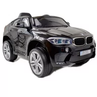 Pojazdy elektryczne dla dzieci - Super-Toys ORYGINALNE BMW X6M W NAJLEPSZEJ WERSJI, MIĘKKIE SIEDZENIE, PILOT 2.4 GHZ, LAKIER/ 2199 JJ-2199-LAKIER-CZARNY - miniaturka - grafika 1