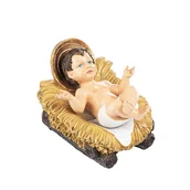 Ozdoby bożonarodzeniowe - JEZUSEK w dużym żłobku do Stajenki do szopki | FIGURKA DZIECIĄTKO JEZUS | wyposażenie szopki - miniaturka - grafika 1