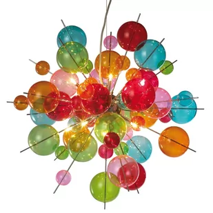 Näve Kolorowa szklana lampa wahadłowa Aurinia - Lampy sufitowe - miniaturka - grafika 1