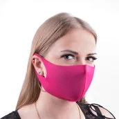 Maseczki ochronne i antywirusowe - Allepaznokcie Maska maseczka ochronna wielokrotnego użytku neoprenowa piankowa Fuksja rozm S/M 1 szt - miniaturka - grafika 1