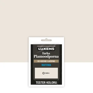 Luxens Tester farby Plamoodporna do kuchni i łazienki Paper 5 25 ml - Farby wewnętrzne - miniaturka - grafika 1