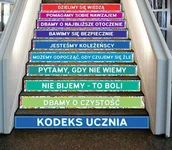 Pomoce naukowe - Naklejki na schody: Kodeks Ucznia - miniaturka - grafika 1