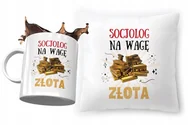 Gadżety dla niej i dla niego - Dla Socjologa Zestaw Poduszka + Kubek na Prezent z Nadrukiem ze Zdjęciem - miniaturka - grafika 1