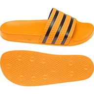 Klapki i japonki damskie - Klapki adidas Originals Adilette Slides U CQ3099 czarne pomarańczowe - Adidas - miniaturka - grafika 1