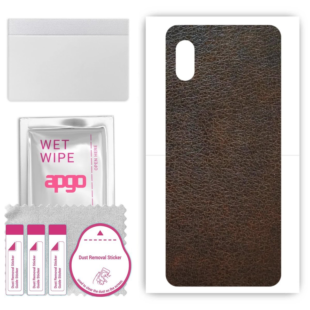 Folia naklejka skórka strukturalna na TYŁ do Samsung Galaxy A21 SC-42A - Skóra Brązowa - apgo SKINS
