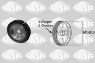 Silnik - akcesoria - Koło pasowe, wał korbowy Sasic 2156074 - miniaturka - grafika 1