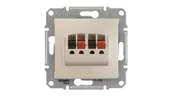 Gniazdka elektryczne - Sedna Gniazdo głośnikowe podwójne satynowe SDN5400168 - miniaturka - grafika 1