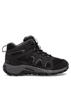 Merrell Trekkingi Oakcreek Mid Lace Wtrpf Mk265426 Czarny - Buty trekkingowe dziecięce - miniaturka - grafika 1