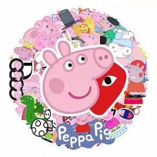 NAKLEJKI Świnka Peppa MIX 50 szt - Zabawki kreatywne - miniaturka - grafika 1