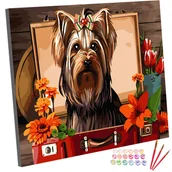 Malowanie po numerach - Zestaw do malowania po numerach, 40x50 cm, Pies Podróżnik - miniaturka - grafika 1