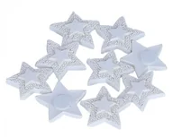 Ozdoby bożonarodzeniowe - [ś07492] Gwiazdki ceramiczne na przylepcu 9szt - miniaturka - grafika 1