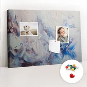 Tablice i flipcharty - Szkolna Tablica korkowa 60x40 cm, Kolorowe Pinezki, wzór Ruchy pędzla - miniaturka - grafika 1