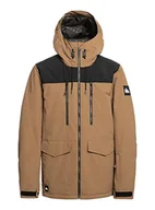 Kurtki narciarskie - Quiksilver Zamek błyskawiczny męski brązowy S - miniaturka - grafika 1