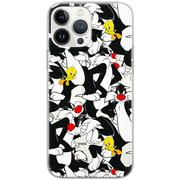 Etui i futerały do telefonów - Etui Looney Tunes dedykowane do Xiaomi MI 10 / MI 10 PRO, wzór: Sylwester i Tweety 004 Etui częściowo przeźroczyste, oryginalne i oficjalnie / Loone.. - miniaturka - grafika 1