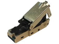 Kable miedziane - Wtyk RJ45 STP kat.6A 10G POE+, beznarzędziowy na "gruby" drut 22-24 AWG ALANTEC - ALANTEC - miniaturka - grafika 1