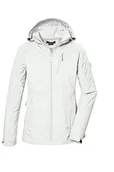 Kurtki damskie - killtec Damska kurtka softshellowa/kurtka outdoorowa z odpinanym kapturem KOS 121 WMN SFTSHLL JCKT GRPHIC, złamana biel, 44, 42852-000 - miniaturka - grafika 1