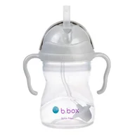 Bidony dla dzieci - B.Box Bidon ze Słomką 240 Ml, Szary - miniaturka - grafika 1