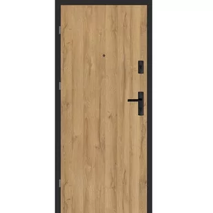 Drzwi wejściowe wewnątrzlokalowe Zeus 80 cm lewe dąb grand/black - Drzwi zewnętrzne - miniaturka - grafika 1