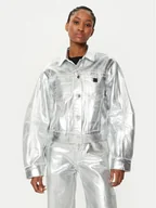 Kurtki damskie - Armani Exchange Kurtka jeansowa XW000098 AF10836 M8047 Srebrny Regular Fit - miniaturka - grafika 1