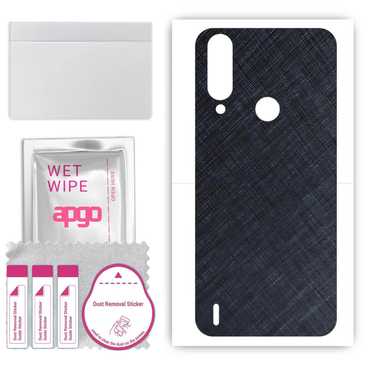 Folia naklejka skórka strukturalna na TYŁ do HTC Wildfire R70 - Tytan Niebieski - apgo SKINS