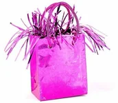 Balony i akcesoria - Obciążnik do balonów napełnionych helem Mini torebka prezentowa różowa - 178 g. - miniaturka - grafika 1