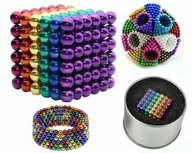 Klocki - KULKI KOLOROWE TĘCZA MAGNETYCZNE MAGNES NEOCUBE NEO CUBE 216 SZT + BOX 3MM - miniaturka - grafika 1