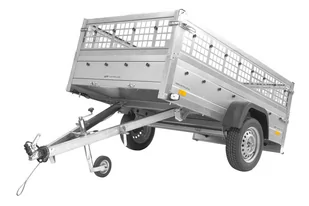 UNITRAILER Przyczepa GARDEN TRAILER 230 KIPP (NEW) z kołem podporowym i burtami siatkowymi UT004191 - Przyczepy - miniaturka - grafika 1