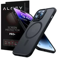 Etui i futerały do telefonów - Etui ochronne Magmat MagSafe obudowa na telefon do Apple iPhone 14 Pro Max Black/Clear + Szkło - miniaturka - grafika 1