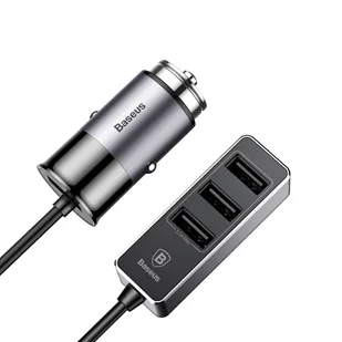 Enjoy Baseus Baseus Together ładowarka samochodowa z przedłużaczem hubem 4x USB 5.5A szary (CCTON-0G) hurtel-37937-0 - Ładowarki samochodowe - miniaturka - grafika 14
