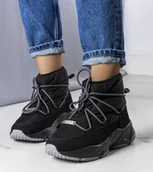 Botki damskie - Czarne śniegowce Big Star KK274274-36 - miniaturka - grafika 1