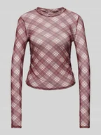 Bluzki damskie - Bluzka z długim rękawem z dekoltem okrągłym - miniaturka - grafika 1