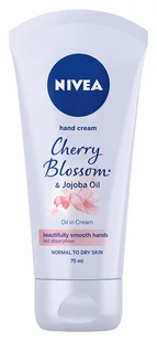 Nivea HAND Krem do rąk wygładzający Cherry Blossom & Jojoba Oil 75ml - Kremy i maski do rąk - miniaturka - grafika 3