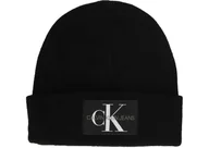 Czapki damskie - Calvin Klein Jeans Czapka K50K506246 one size Monologo Patch Non-Rib Beanie - miniaturka - grafika 1