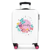 Walizki - Movom Happy Time walizka kabinowa, wielokolorowa, 37 x 55 x 20 cm, twarda obudowa, zamek szyfrowy 32 l, 2,5 kg, 4 podwójne koła, bagaż podręczny - miniaturka - grafika 1