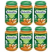 BoboVita Warzywa w potrawce z królikiem po 5 miesiącu Zestaw 6 x 190 g - Dania dla dzieci - miniaturka - grafika 1