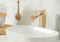 Baterie umywalkowe - Bateria umywalkowa PDS v8 stojąca złoty - miniaturka - grafika 1