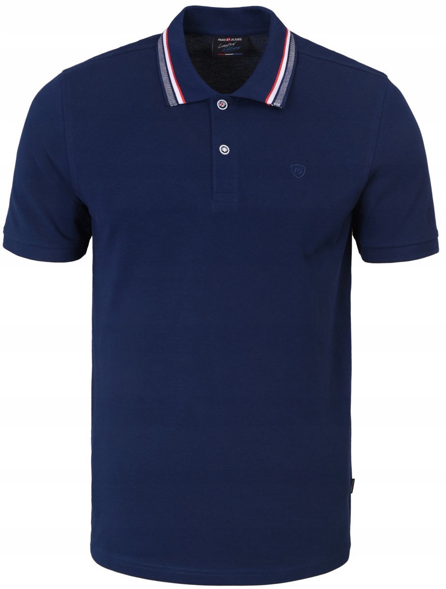 POLO Koszulka Męska GRANATOWA Gruba Bawełna CURIUM Elegancka M Pako Jeans