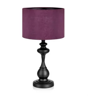 Markslojd Stojąca LAMPA stołowa CONNOR 107370 klasyczna LAMPKA abażurowa fioletowa czarna 107370 - Lampy stojące - miniaturka - grafika 1