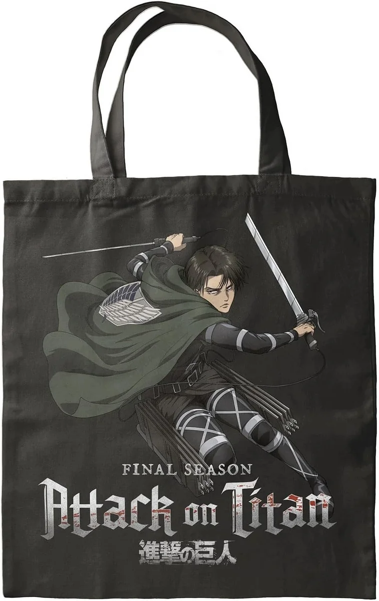 Worek jutowy Attack on Titan Levi bawełniany na ramię