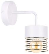 Lampy ścienne - Keter lighting 1130 Nowoczesny Kinkiet ROYAL WHITE/GOLD OP.OŚW.1 PŁ KL-1130 - miniaturka - grafika 1