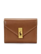 Portfele - Polo Ralph Lauren Mały Portfel Damski 427886734008 Brązowy - miniaturka - grafika 1