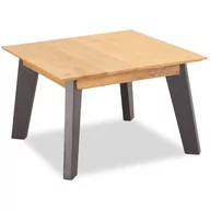 Ławy i stoliki kawowe - Ibbe Design Kwadratowy Stolik Kawowy Sentosa Stolik do Salonu Stolik Pomocniczy do Sypialni, Naturalny/Szary, Drewno (dąb), z Nogami z Litego Drewna.. - miniaturka - grafika 1