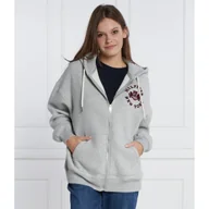 Bluzy damskie - Tommy Hilfiger Bluza VARSITY LONG ZIP UP | Relaxed fit - miniaturka - grafika 1