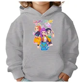 Bluzy dla dziewczynek - BLUZA DZIECIĘCA K-POPOWE ŁOWCZYNIE DEMONÓW HUNTRIX 104 Z KAPTUREM - miniaturka - grafika 1