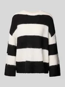 Swetry damskie - Sweter z dzianiny o kroju oversized z prążkowanymi wykończeniami model ‘SUTTON’ - miniaturka - grafika 1