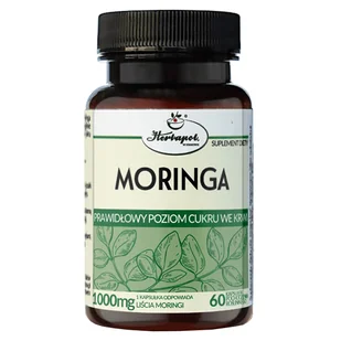 Herbapol Moringa, 60 kapsułek - Glukometry i akcesoria dla diabetyków - miniaturka - grafika 1