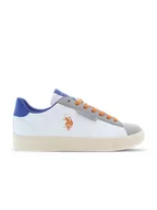 Trampki męskie - U.S. Polo Assn. Sneakersy w kolorze białym ze wzorem - miniaturka - grafika 1